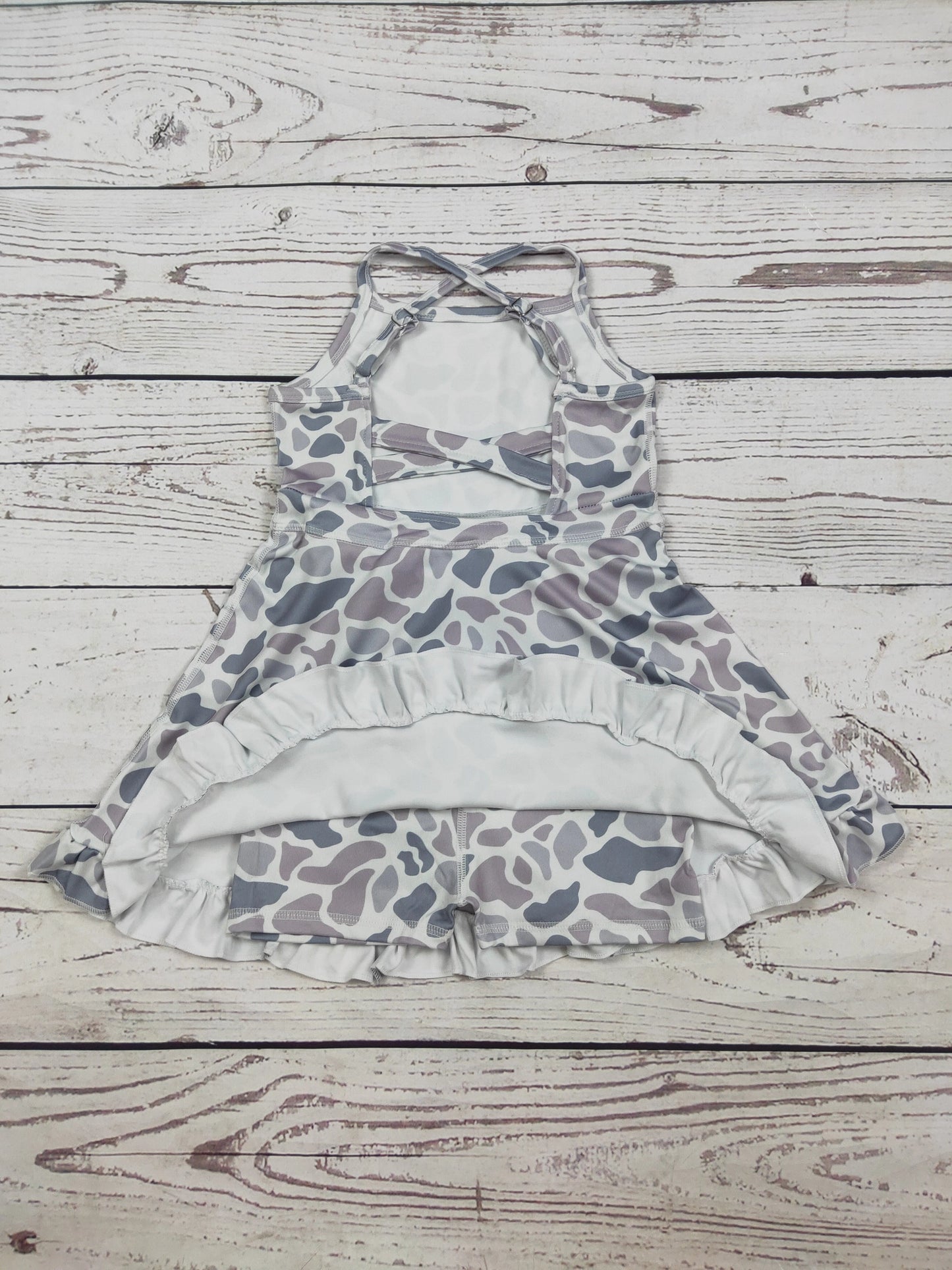 Girls Camouflage Printed Athletic Dress