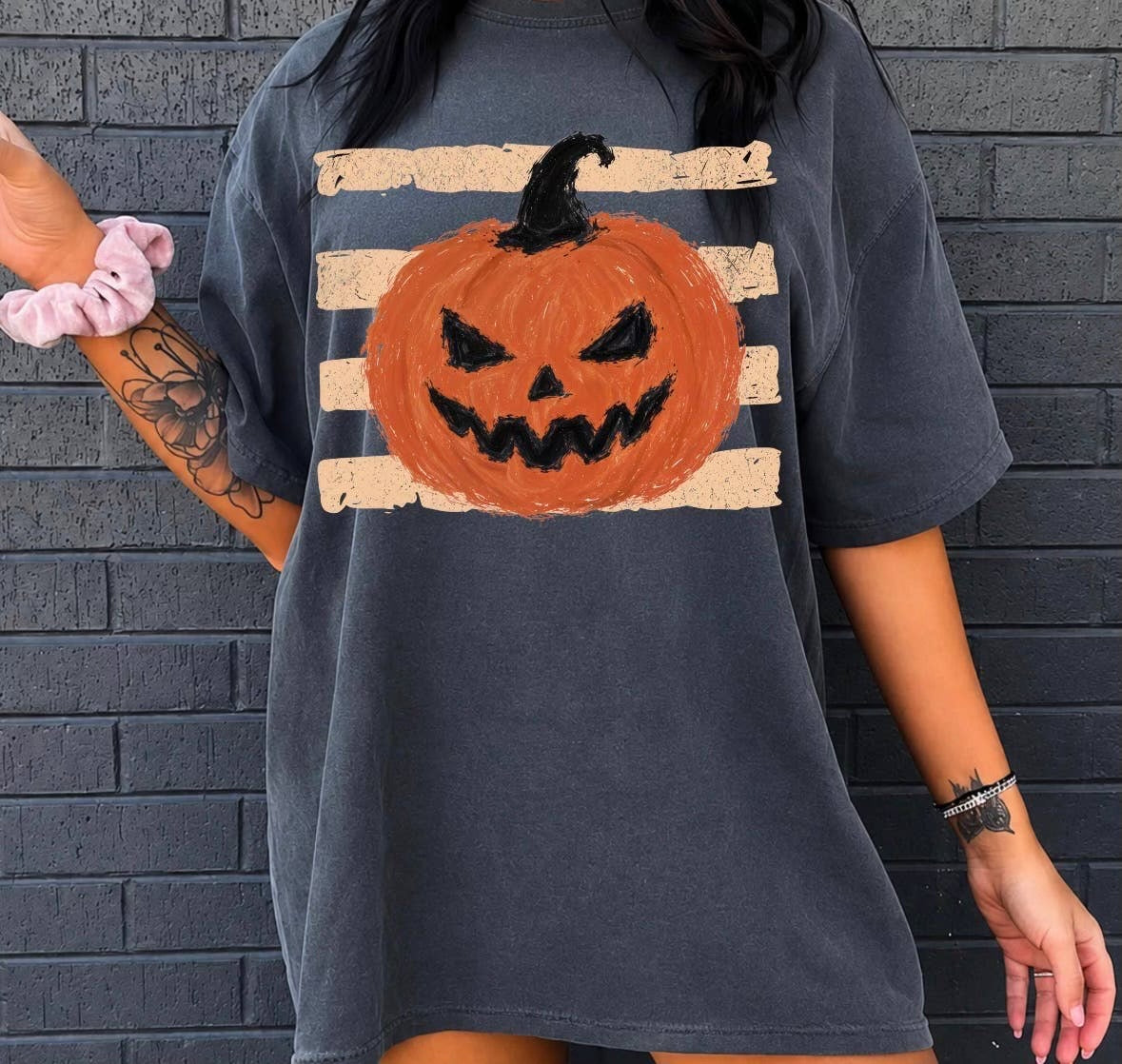 Pumpkin Stripe Tee