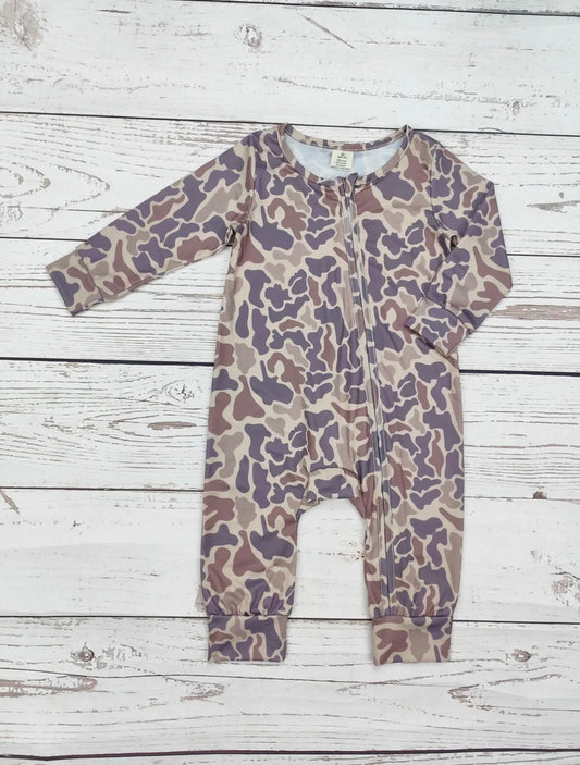 Camo Zip Print Sleeper