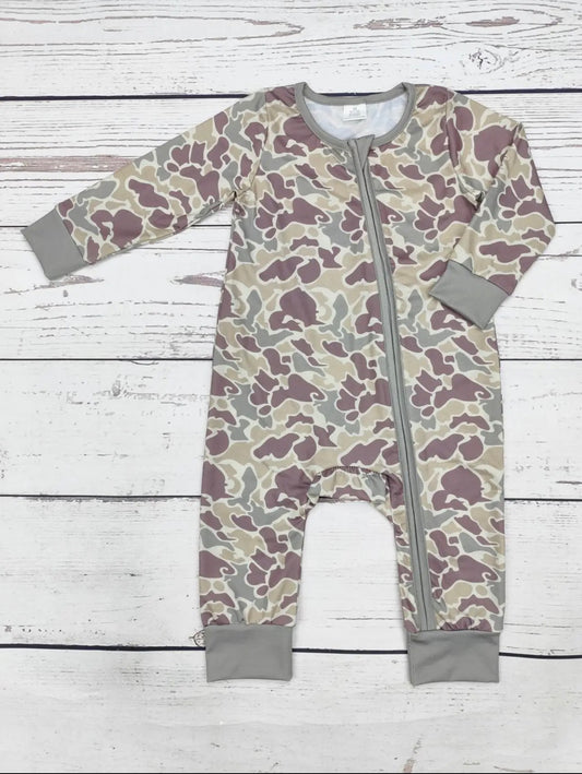 Camo Zip Print Sleeper