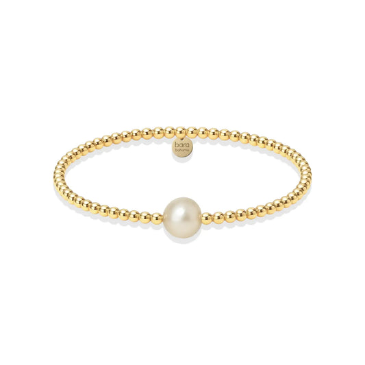 Audrey | Gold Filled Beaded Bracelet with Pearl