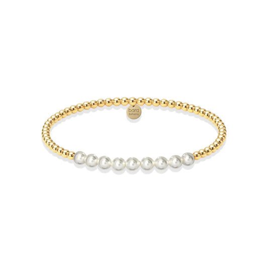 Colette | Gold Filled Beaded Bracelet with Pearls