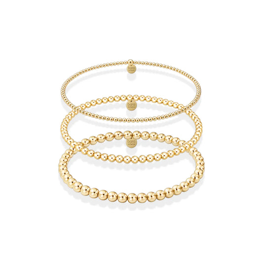 Paris | Gold Filled Beaded Bracelet Stack