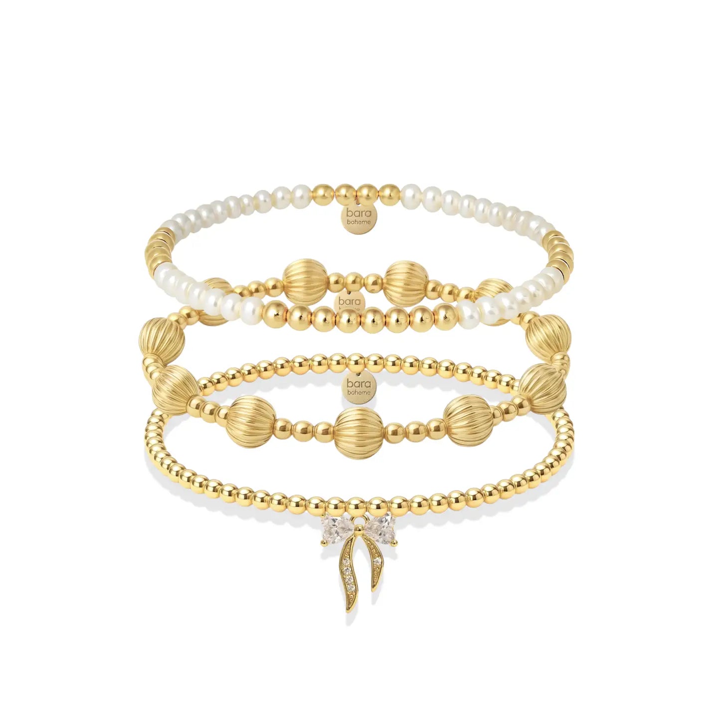 Beverly Hills | Gold Filled Beaded Bracelet Stack