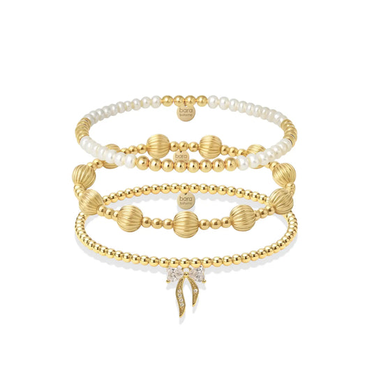 Beverly Hills | Gold Filled Beaded Bracelet Stack