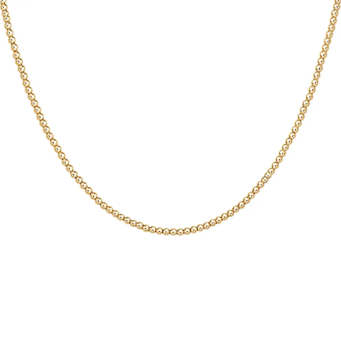 Classic 2mm | Gold Filled Beaded Necklace
