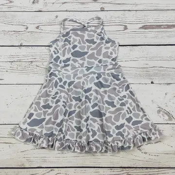 Girls Camouflage Printed Athletic Dress