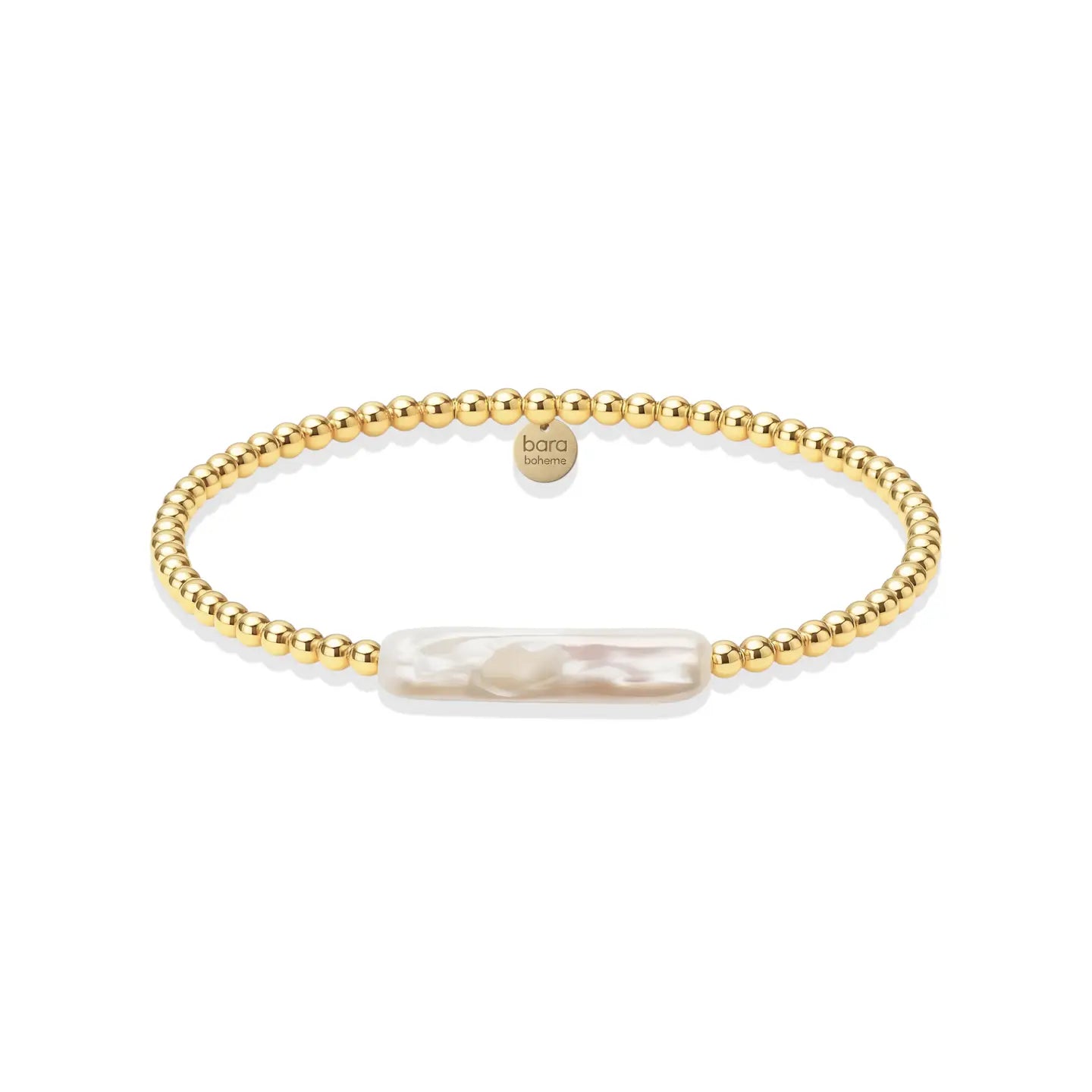 Chrishell | Gold Filled Beaded Bracelet with Pearl